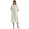 UNITED COLORS Spread Collar Schiffli Embroidered Shirt Dress