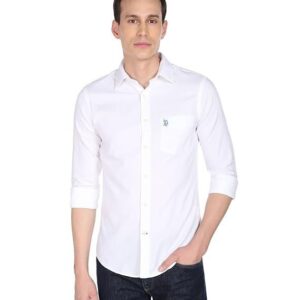 U.S. POL  Men's Cotton Regular Fit Shirt