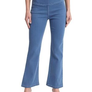 Fab Denim Boot Cut Fit Stretchable High Waist Elastic Closer Solid Jeggings for Women