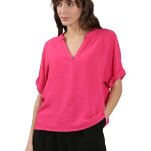 VM Extended Sleeves V-Neck Regular Top