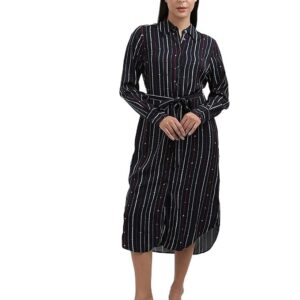 Hiler Women's Rayon Blend Shirt Knee-Length Casual Dress