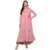 IBA Women Cotton Blend Anarkali Embroidered Kurta Suit Set