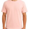 Men's Cotton Regular Fit Solid T-Shirt, Crew Neck, Short Sleeves, Pink, Pack of 2
