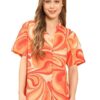 Queen Women's Printed Straight Mandarin Neck Shirt for Women's | Tops for Woman Shirts | Shirt for Women Stylish Western