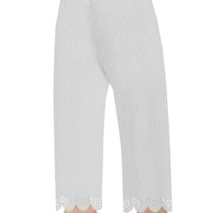 Women’s Lycra Palazzo Pants Stretchable Comfortable & Stylish Flared Trousers Lightweight High-Waist Bottoms for Daily Office Festive & Casual Wear